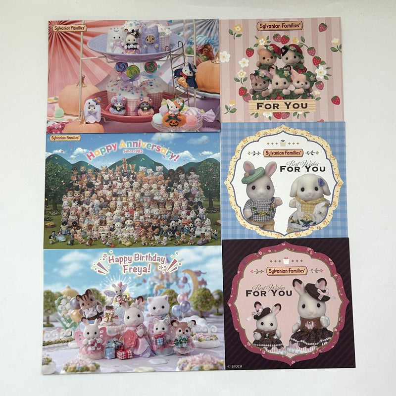 POSTCARD SET F Epoch Japan Sylvanian Families