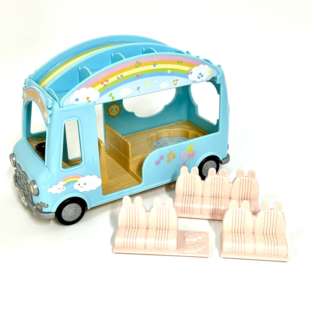 [used] Rainbow Nursery School Bus S-62 Sylvanian Families Calico Critters