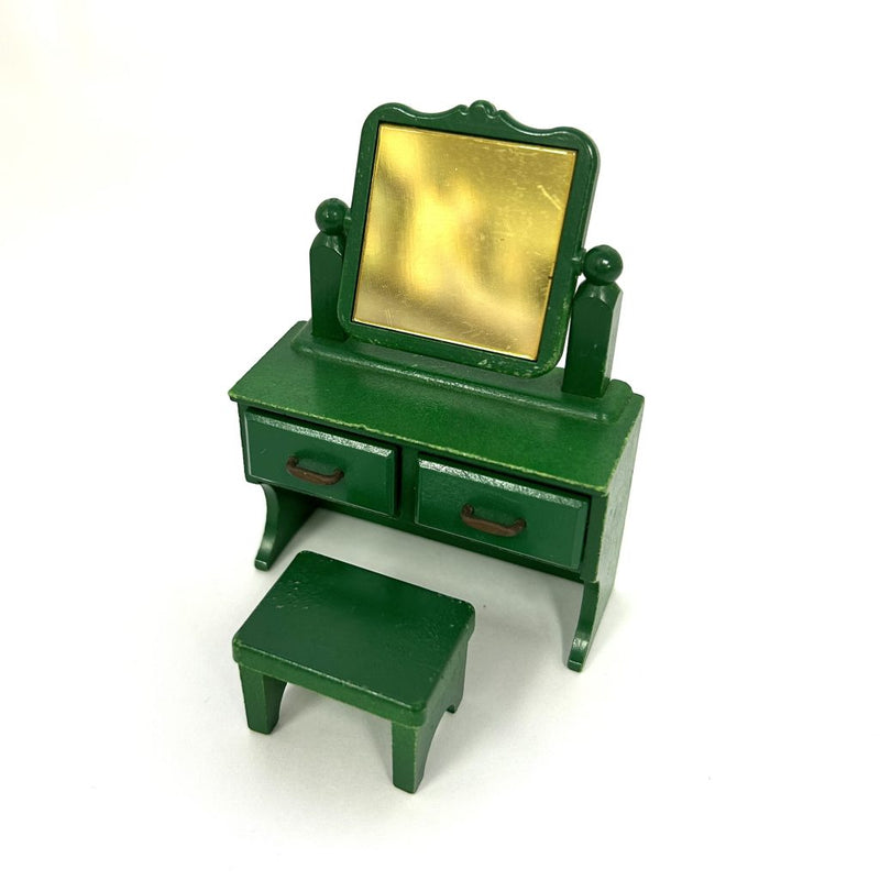 [Used] GREEN FURNITURE DRESSING TABLE SET Japan Sylvanian Families