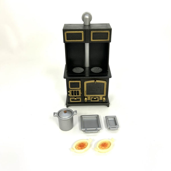 [Used] BLACK OVEN SET KA-109 Epoch Japan Sylvanian Families