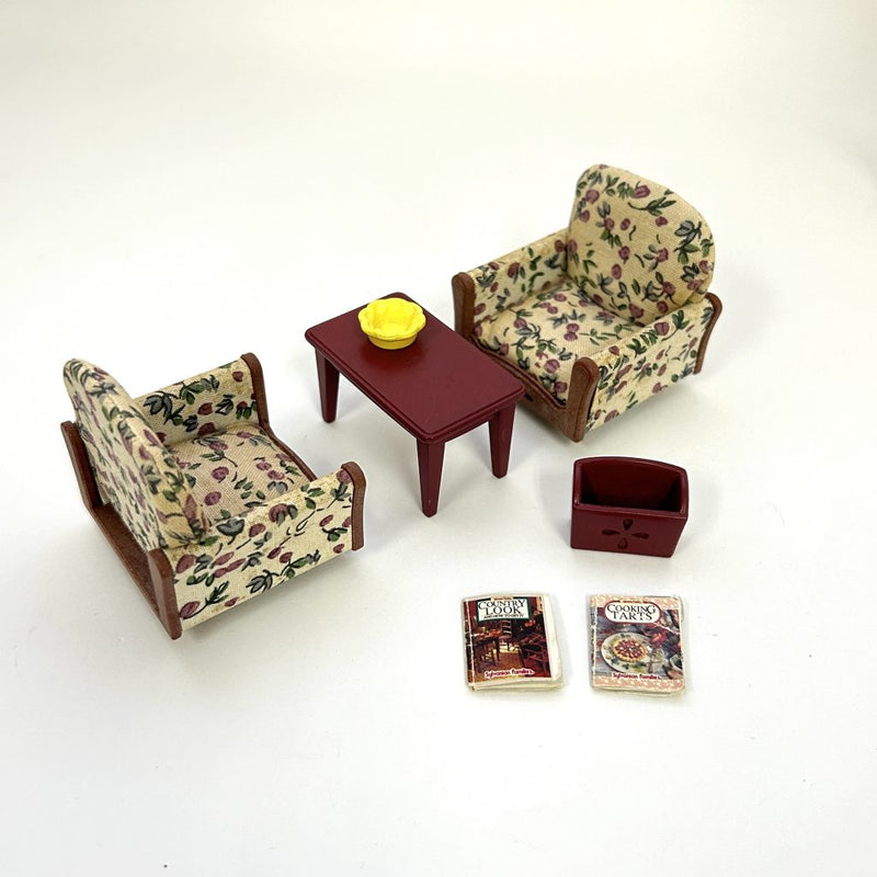 [Used] ARMCHAIR SET Calico Clitters Epoch Japan Sylvanian Families