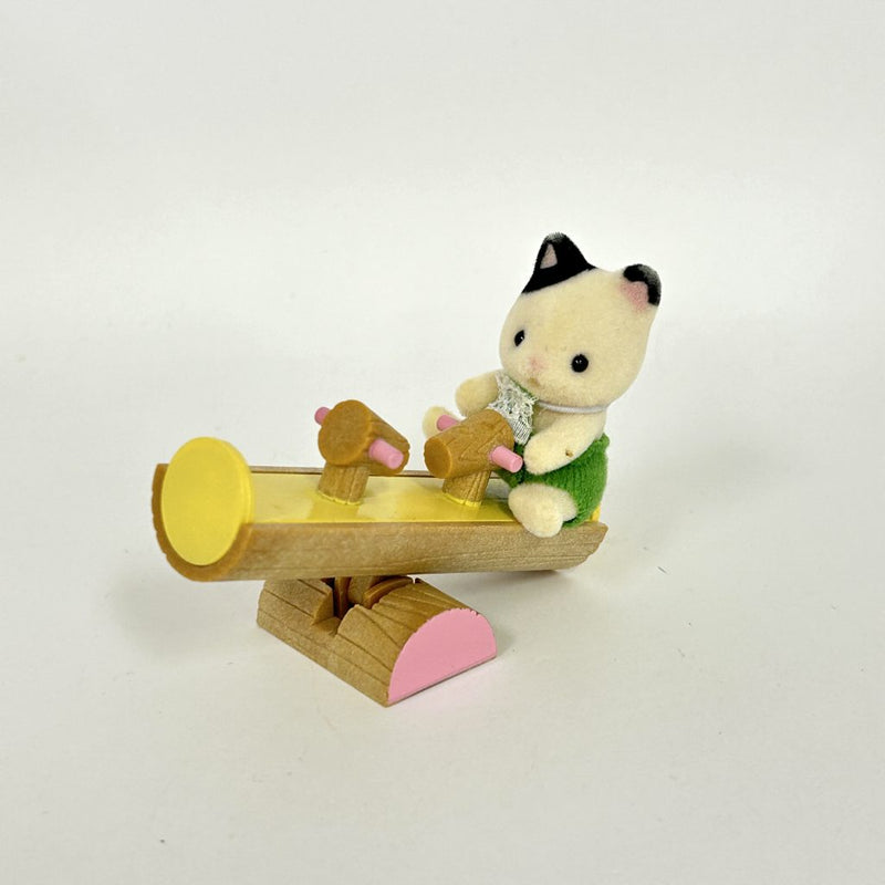 [Used] BABY CARRY CASE SEESAW TUXEDO CHACOALCAT B-40 Sylvanian Families