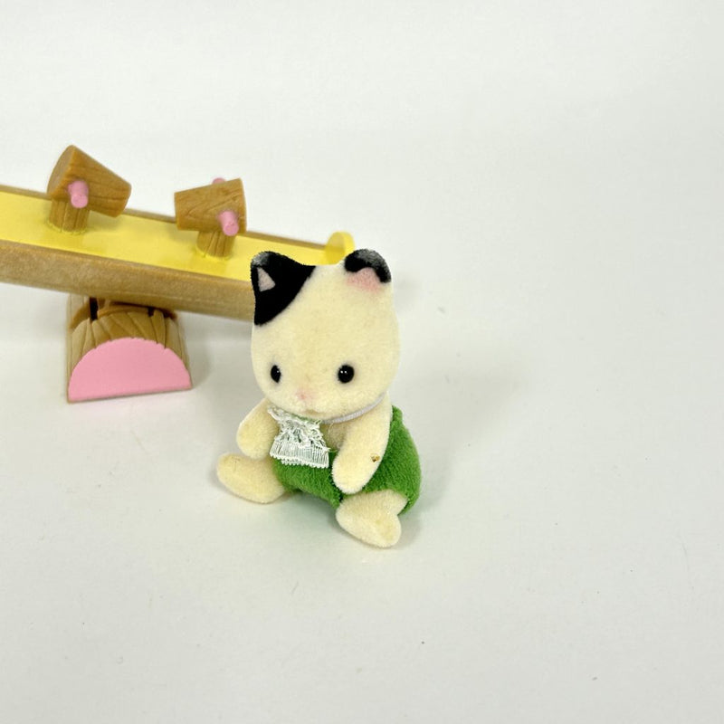 [Used] BABY CARRY CASE SEESAW TUXEDO CHACOALCAT B-40 Sylvanian Families