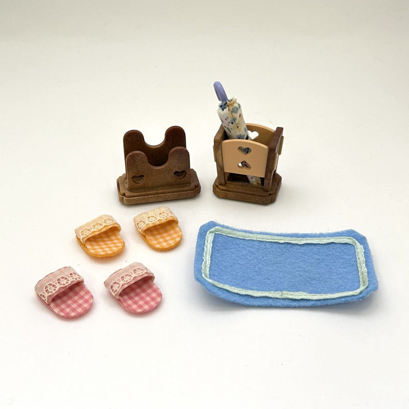 [Used] SLIPPERS & UMBRELLA STAND SET KA-510 Epoch Sylvanian Families