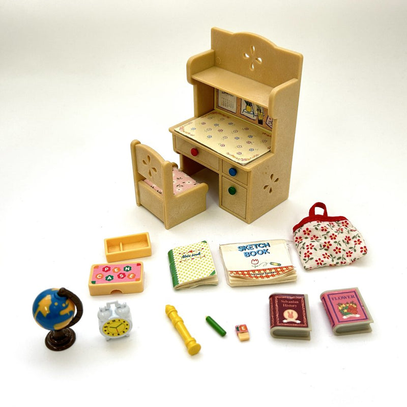 [Used] STUDY DESK SET KA-68 Epoch Japan 1995 Sylvanian Families