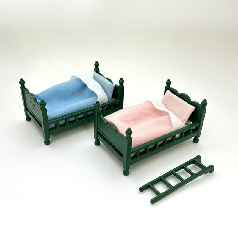 [Used] GREEN BUNK BED SET KA-79 Epoch Japan Sylvanian Families