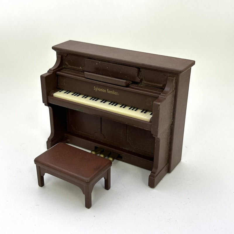 [Used] BROWN UPRIGHT PIANO Calico Clitters Epoch Japan Sylvanian Families