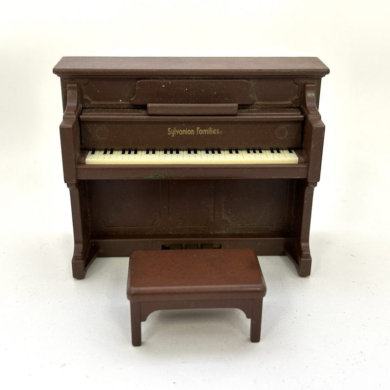 [Used] BROWN UPRIGHT PIANO Calico Clitters Epoch Japan Sylvanian Families