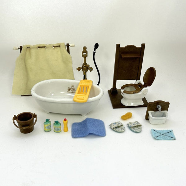 [Used] BATHROOM SET Epoch Japan 1987 Sylvanian Families