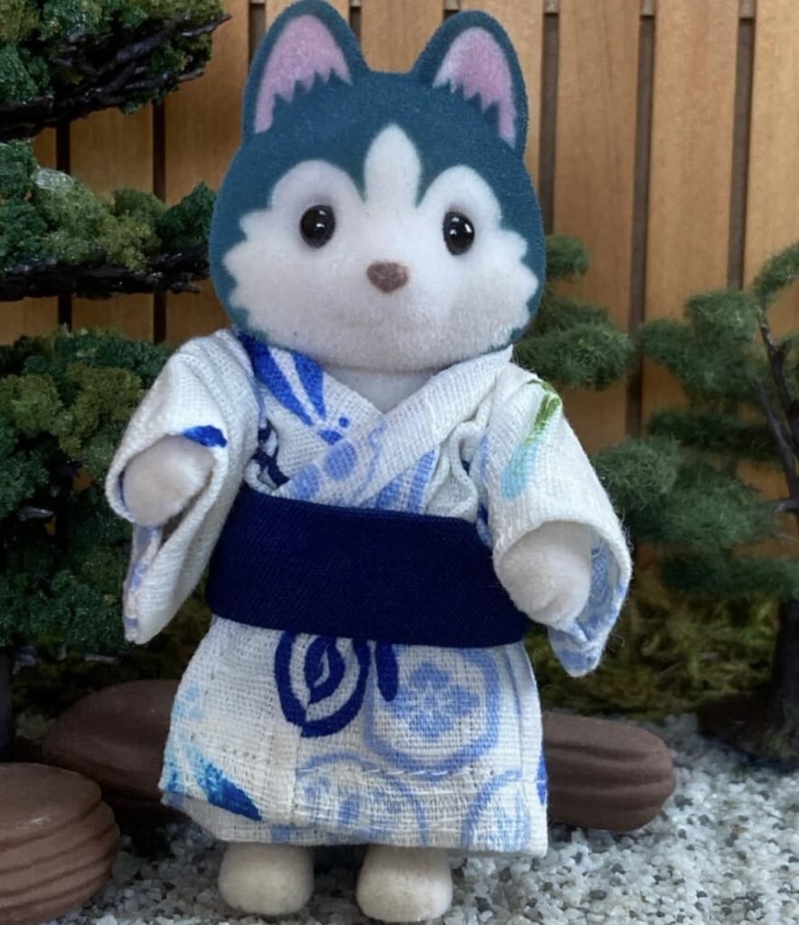 Dragonfly Pattern Yukata for Brother Handmade