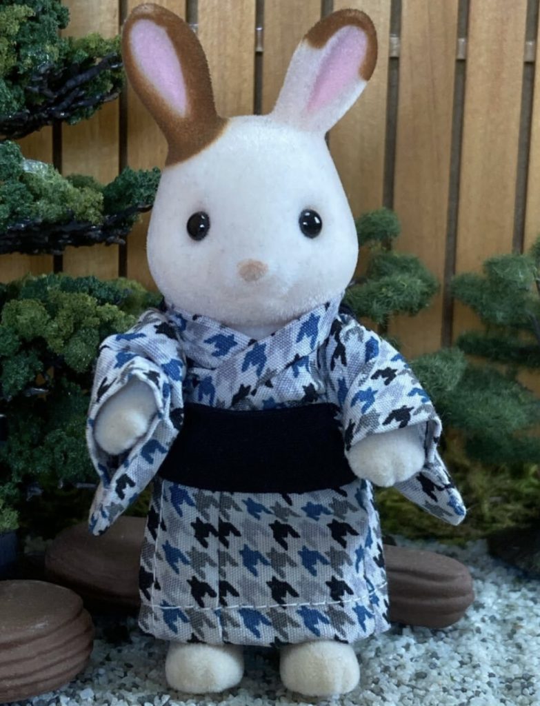 Yukata à motif pied-de-poule pour frère fait main