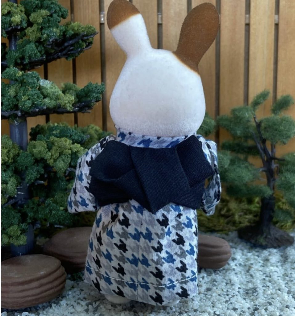Yukata à motif pied-de-poule pour frère fait main