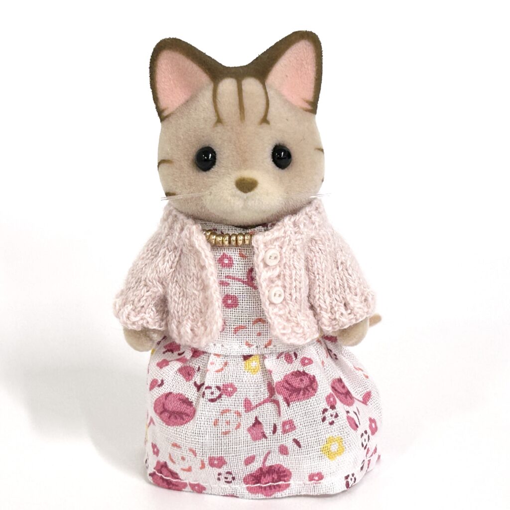 Pink One-Piece Dress and Pink Cardigan A Handmade