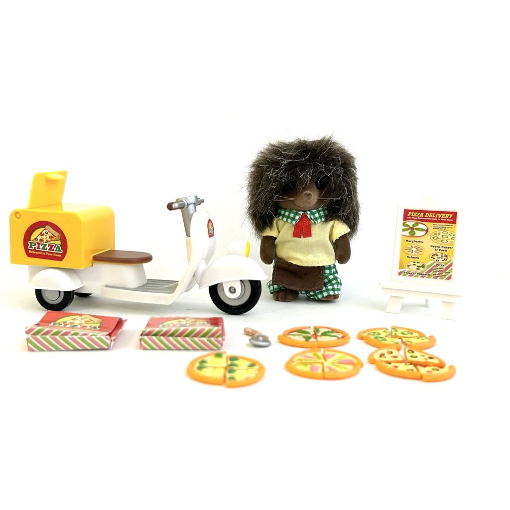 used] Pizza Delivery Set Hedgehog 5238 Sylvanian Families Calico Crit