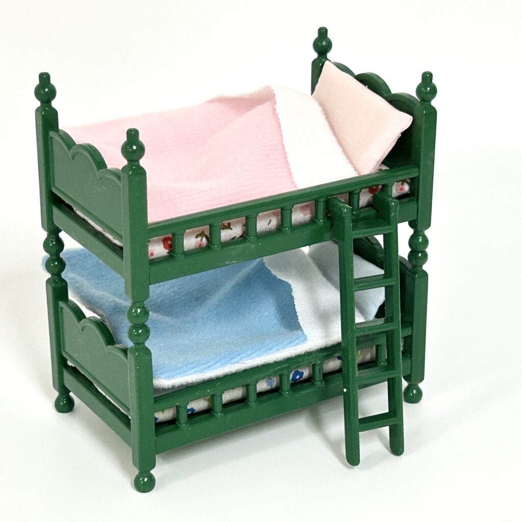 [used] Vintage Green Bunk Bed Set 1996 KA-79 Sylvanian Families Calico Critters