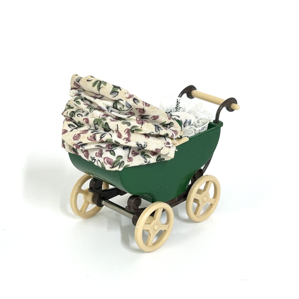 [used] Vintage Green Stroller 1985 KA-15 Sylvanian Families Calico Critters