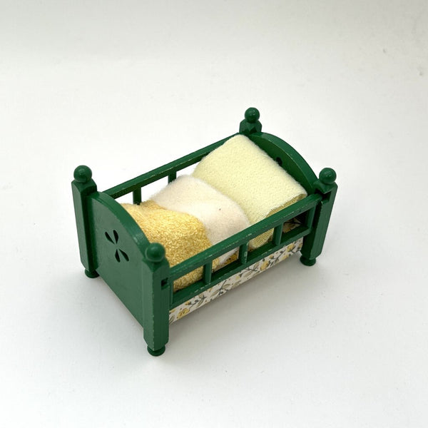 [Used] GREEN BABY BED SET Japan Sylvanian Families