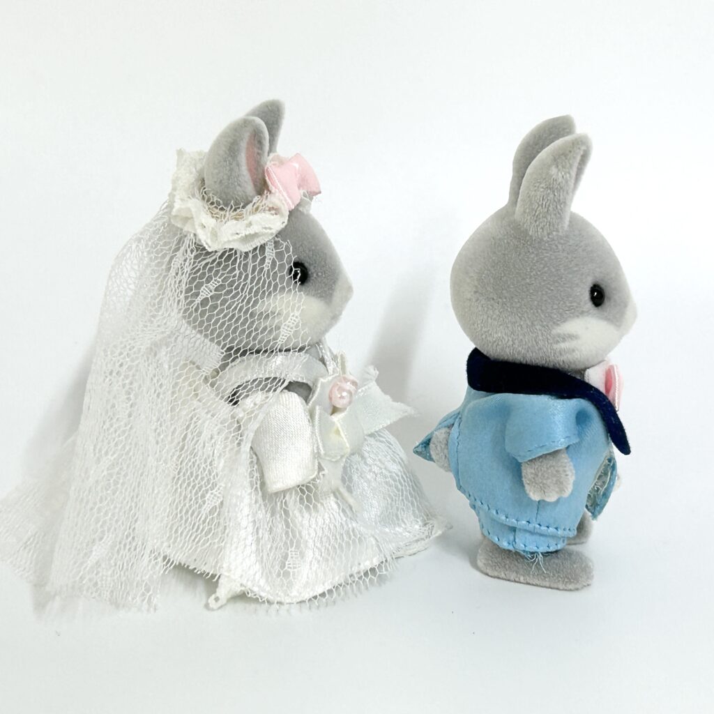 [used] Vintage 15th Anniversary Carnival Wedding Set 1999 C-03 Sylvanian Families Calico Critters