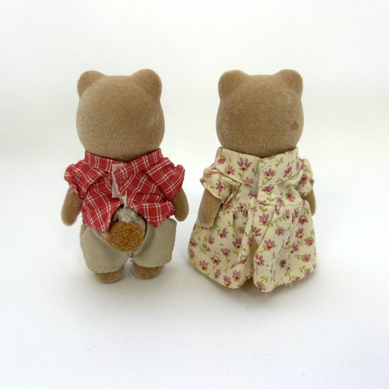 [Used] BEAR FATHER MOTHER Epoch Sylvanian Families