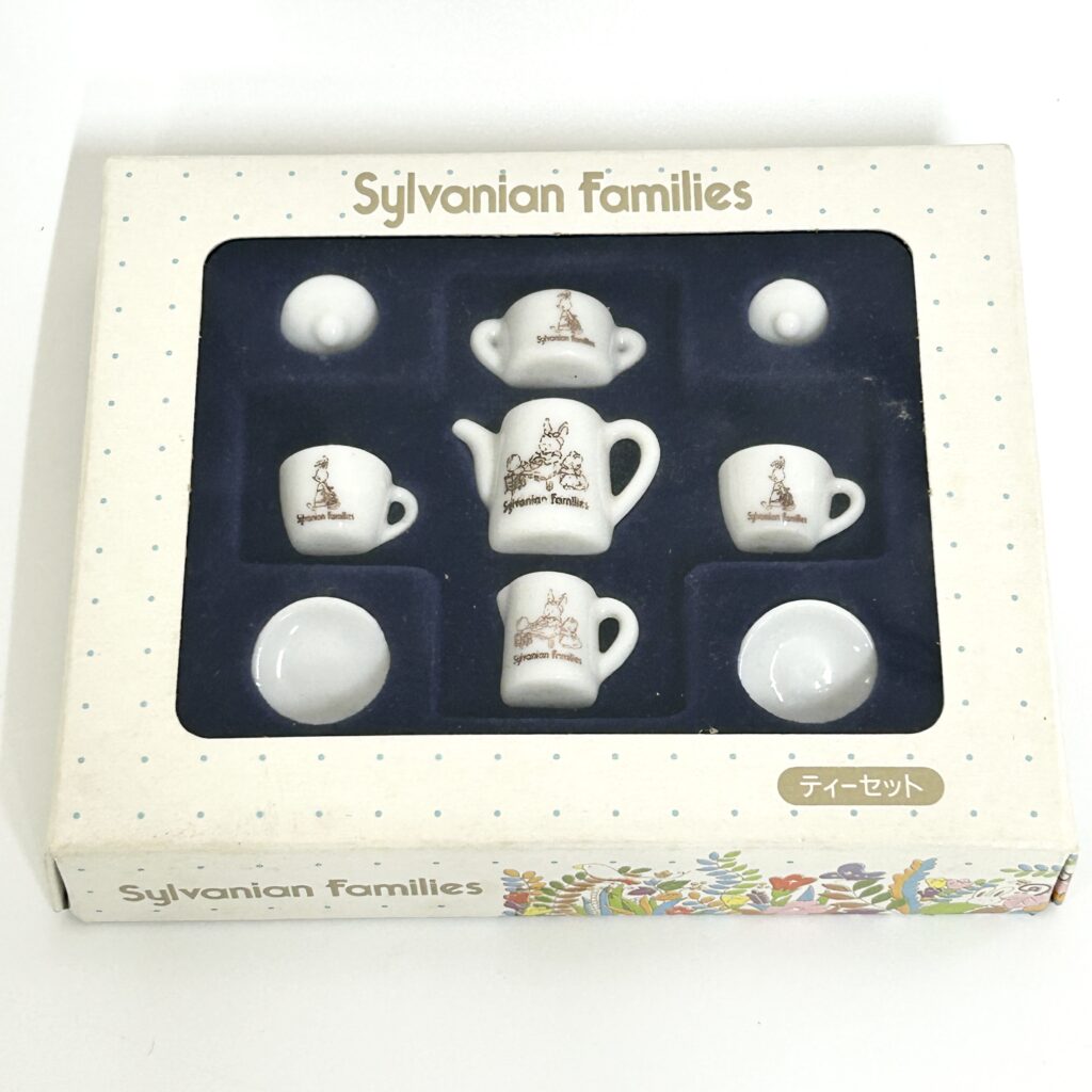 [used] Vintage Ceramic Tea Set 1985 KA-16 Sylvanian Families Calico Critters