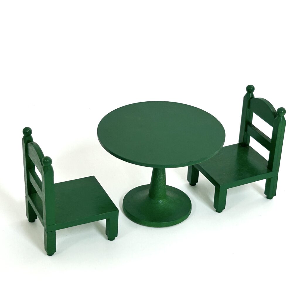 [used] Green Round Table Set KA-02 Sylvanian Families Calico Critters