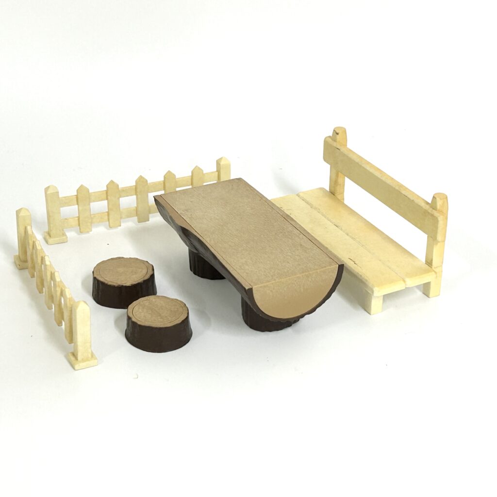 [used] Vintage Bench Set Sylvanian Families Calico Critters