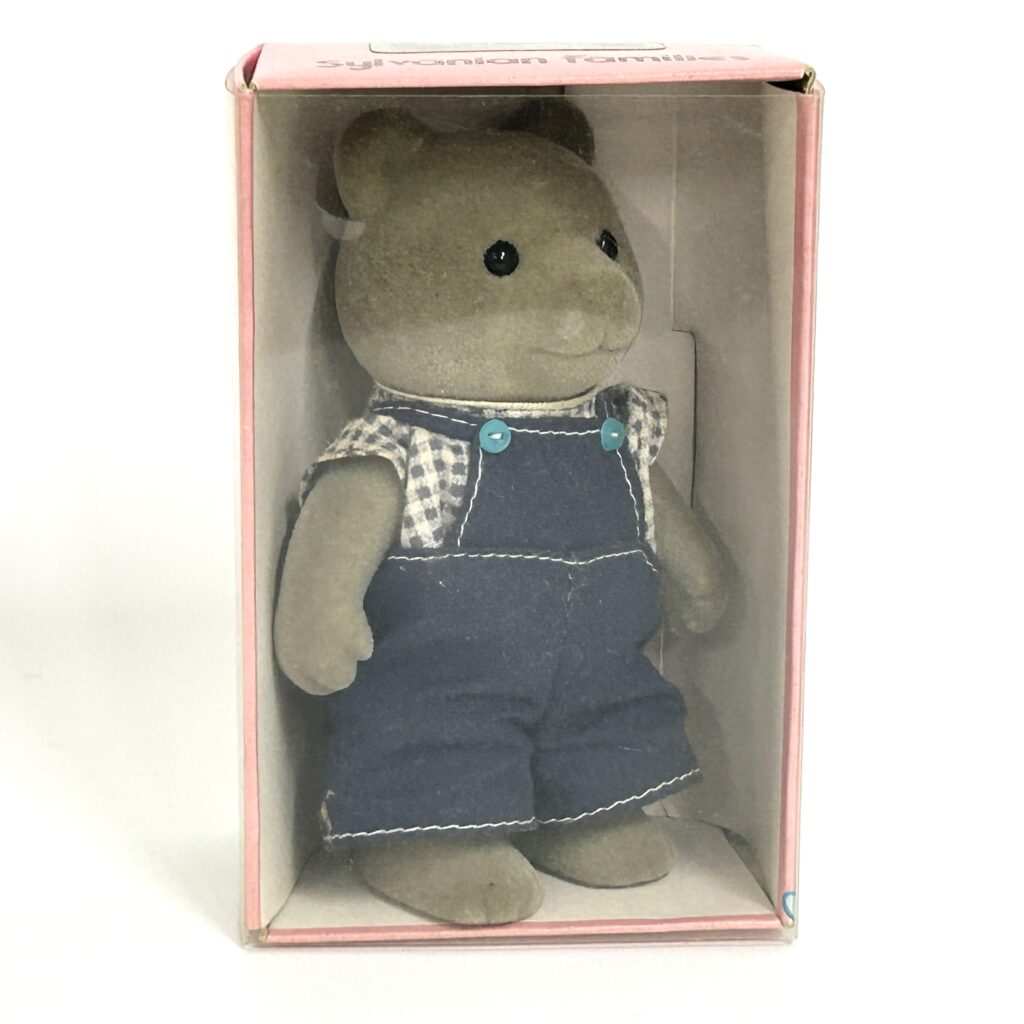 [used] Vintage Gray Bear Father Sylvanian Families Calico Critters