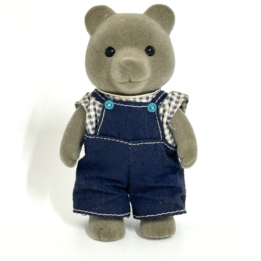 [used] Vintage Gray Bear Father Sylvanian Families Calico Critters