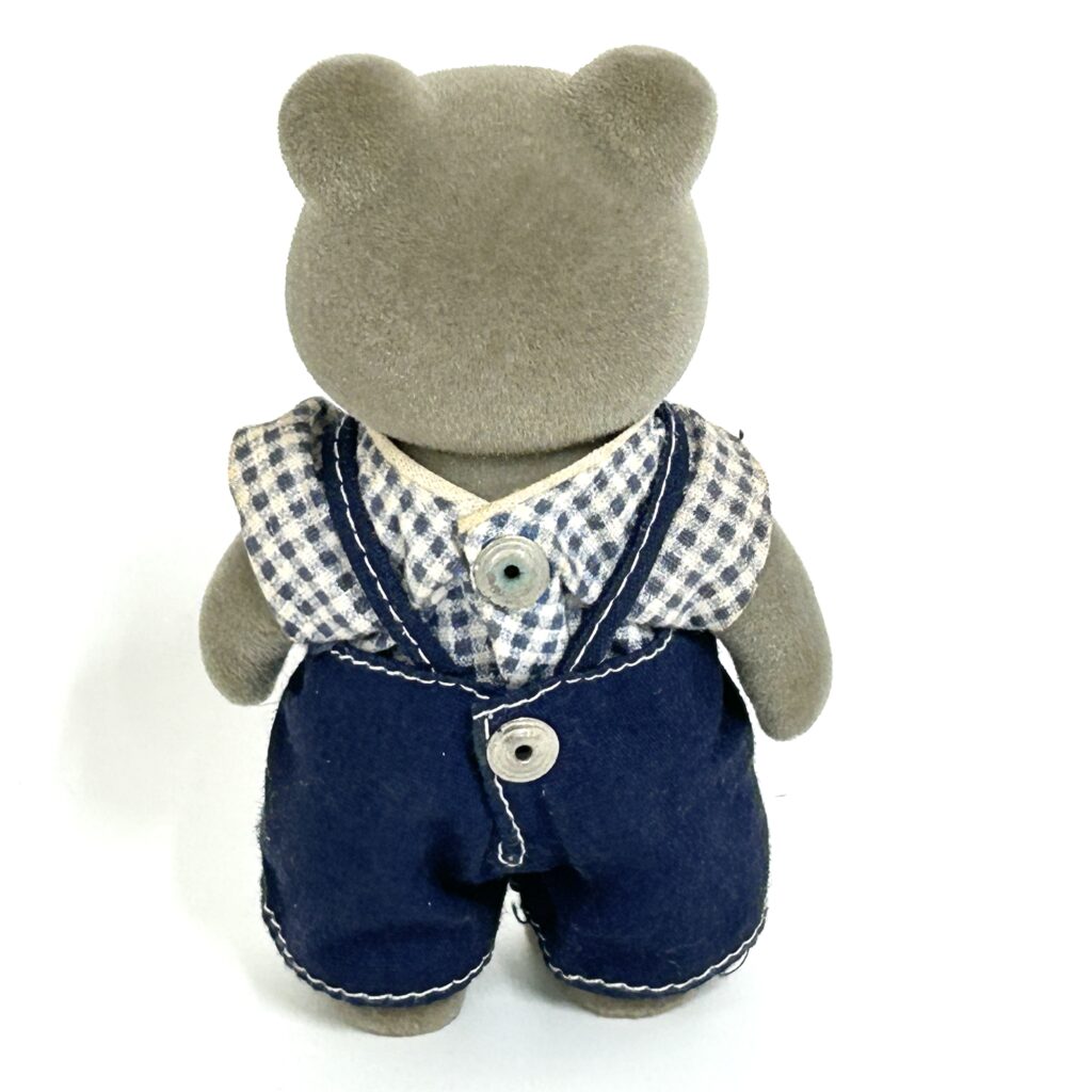 [used] Vintage Gray Bear Father Sylvanian Families Calico Critters
