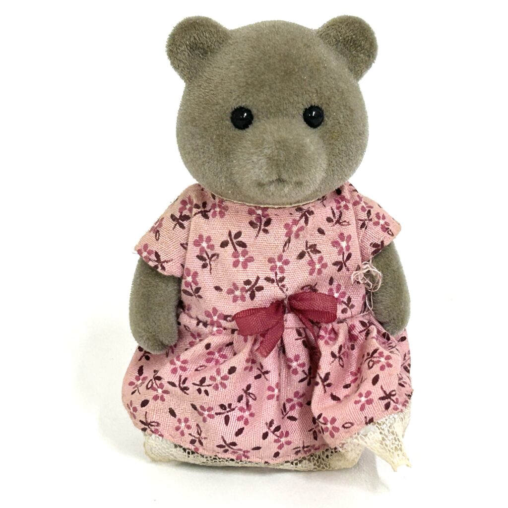 [used] Vintage Gray Bear Big Sister Sylvanian Families Calico Critters
