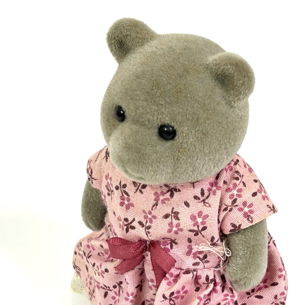 [used] Vintage Gray Bear Big Sister Sylvanian Families Calico Critters