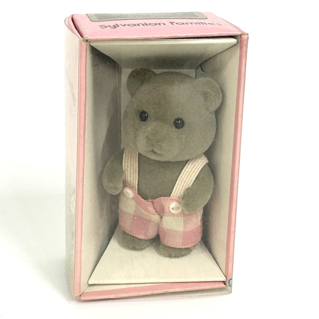 [used] Vintage Gray Bear Boy 1985 KU-15 Sylvanian Families Calico Critters