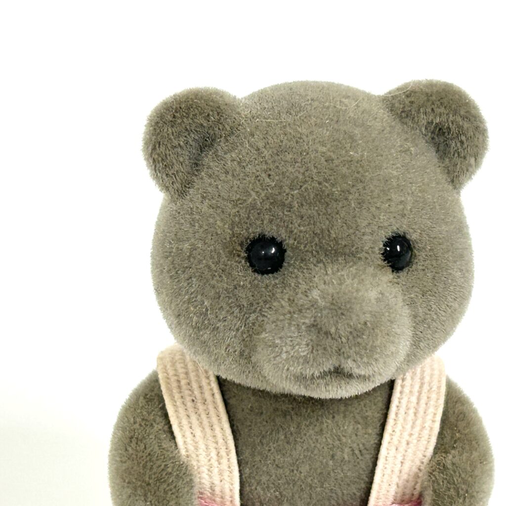 [used] Vintage Gray Bear Boy 1985 KU-15 Sylvanian Families Calico Critters