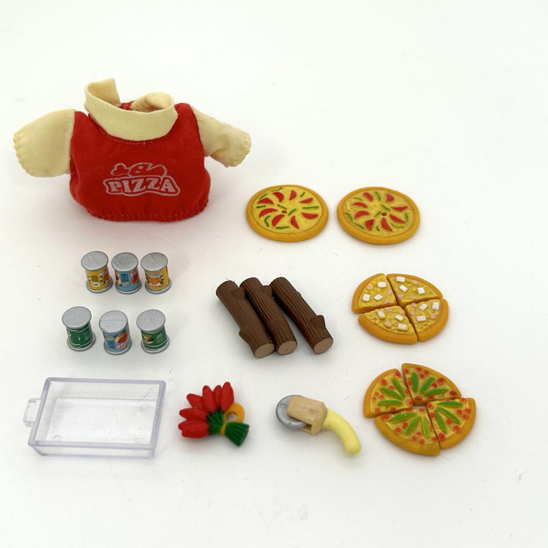 [Used] PIZZA SHOP ACCESSORY SET Epoch JAPAN Sylvanian Families