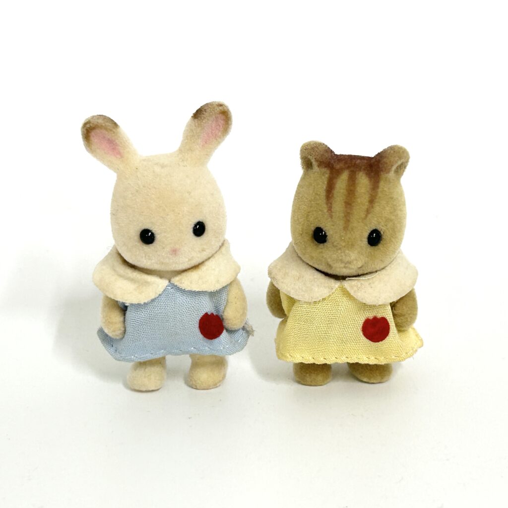 [used] Baby Chocolate Rabbit and Squirrel Sylvanian Families Calico Critters