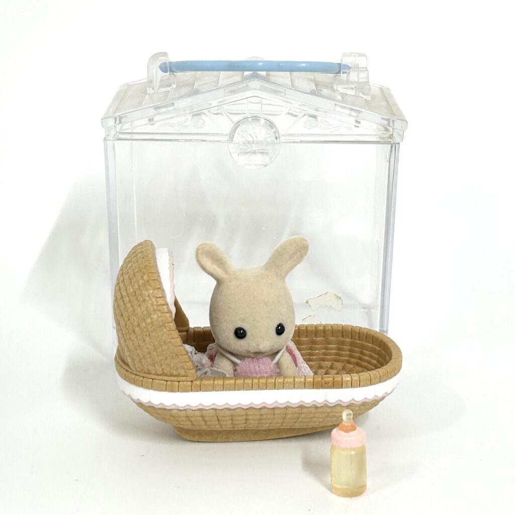 [used] Baby Carry Case Cradle Milk Rabbit 2012 B-21 Sylvanian Families Calico Critters