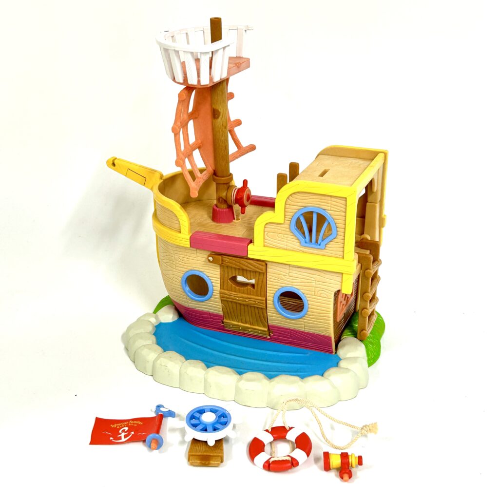 [used] Vintage Let's Play In The Ship For Baby 1998 KO-35 Sylvanian Families Calico Critters