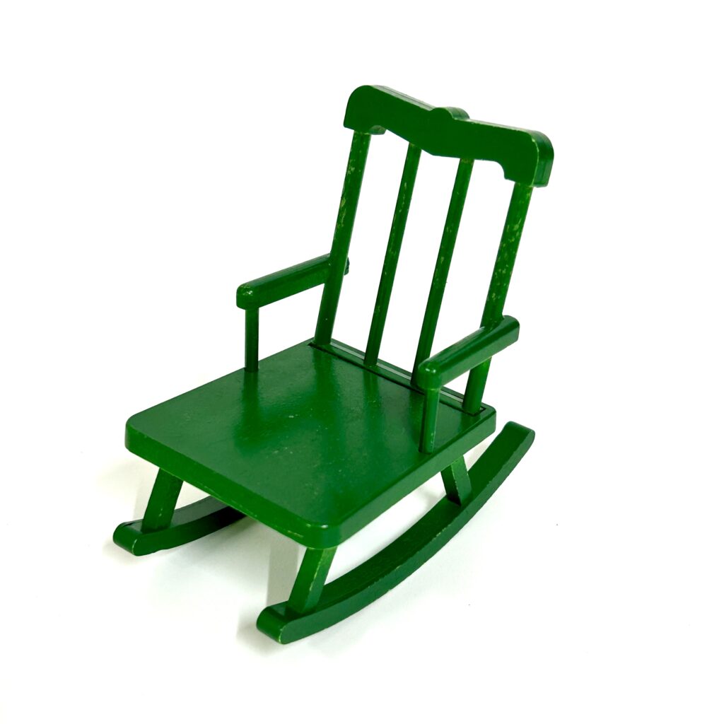 [used] Vintage Green Rocking Chair Sylvanian Families Calico Critters