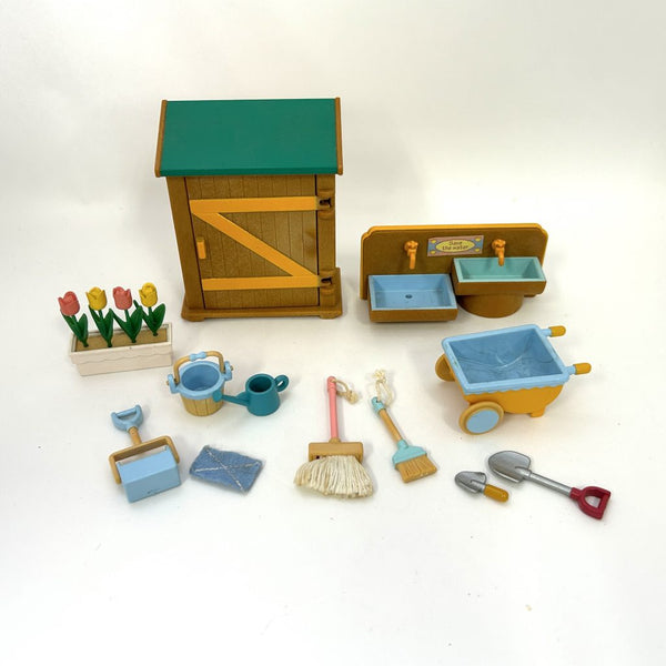 [Used] SCHOOL CLEAN UP SET S-12 Epoch Japan Sylvanian Families