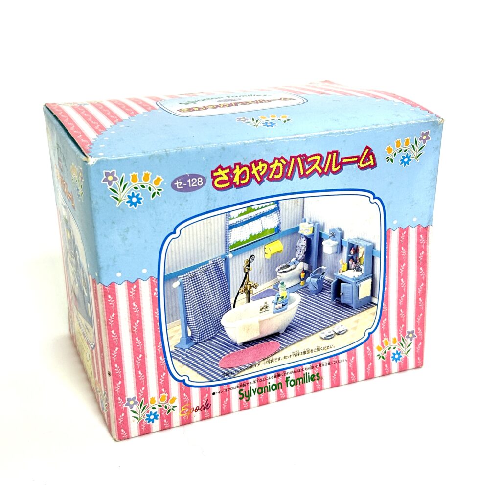 [used] Vintage Refleshing Bathroom Set 1999 SE-128 Sylvanian Families Calico Critters
