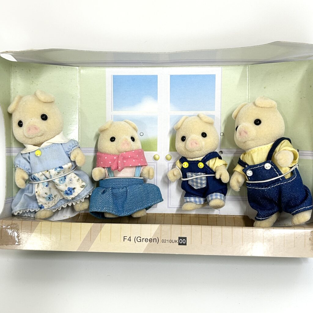 [used] Pig Family Flair Open Hands 4153 Sylvanian Families Calico Critters