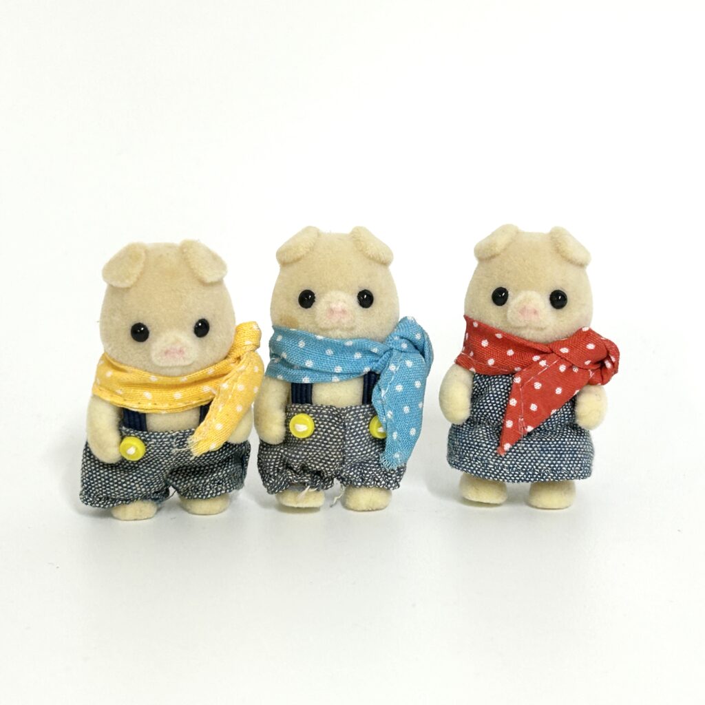 [used] Pig Triplets Flair 4154 Sylvanian Families Calico Critters