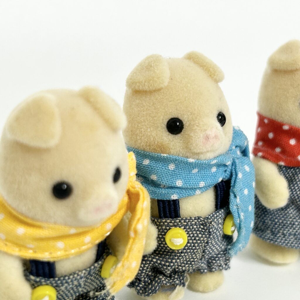 [used] Pig Triplets Flair 4154 Sylvanian Families Calico Critters