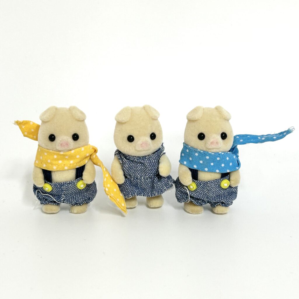 [used] Pig Triplets Flair 4154 Sylvanian Families Calico Critters