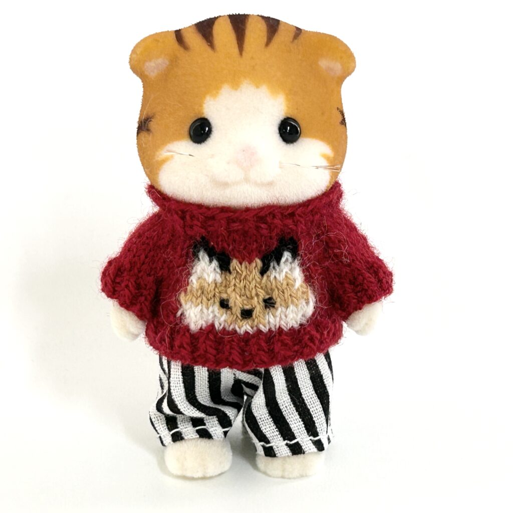 Fox Sweater Striped Pants Handmade