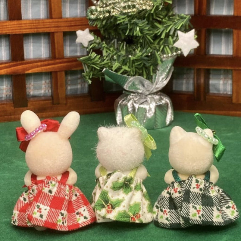 CHRISTMAS DRESS RIBBONS 6 piece set Calico Clitters Sylvanian Families