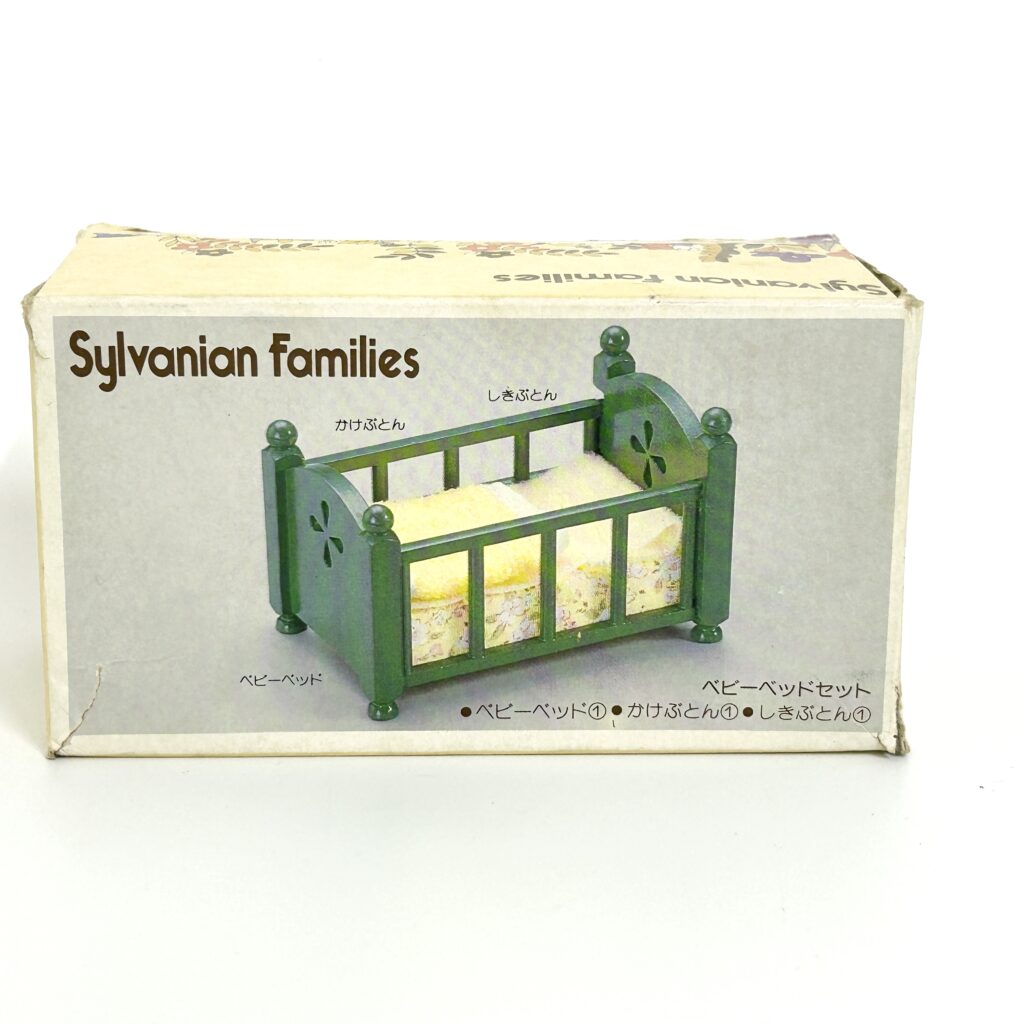 [used] Vintage Green Baby Bed 1985 KA-26 Sylvanian Families Calico Critters