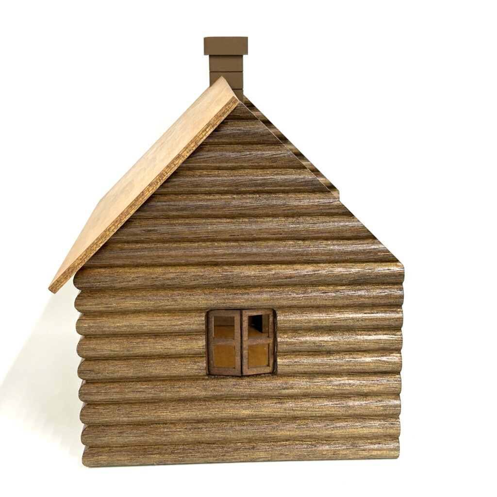 [used] Vintage Memory Time Wooden Log Cabin 1986 HA-05 Sylvanian Families Calico Critters