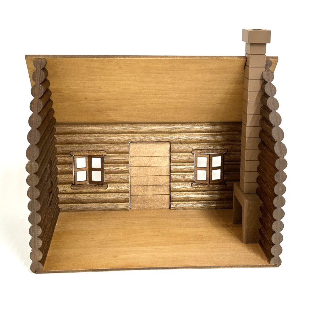 [used] Vintage Memory Time Wooden Log Cabin 1986 HA-05 Sylvanian Families Calico Critters