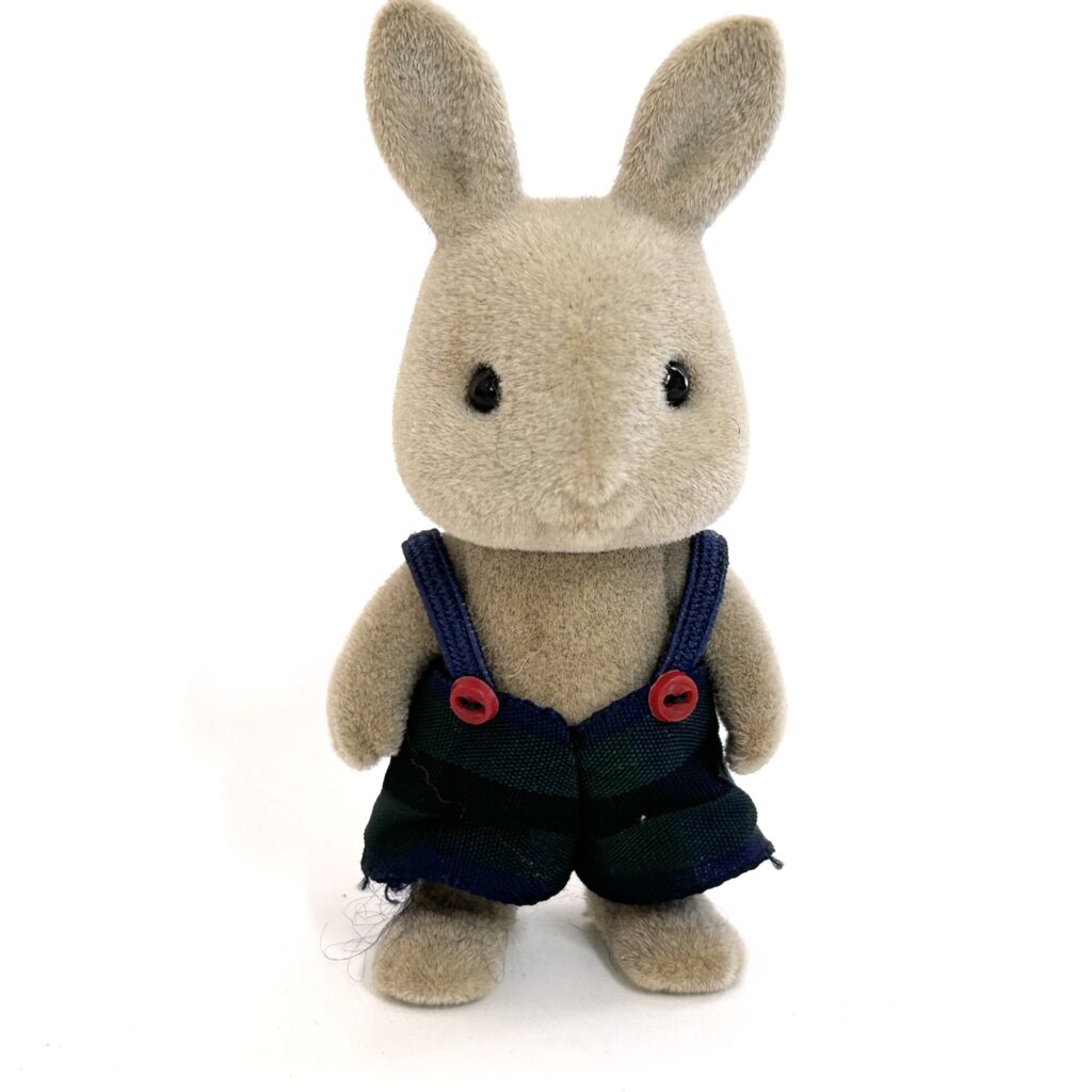[used] Vintage Grey Rabbit Boy Sylvanian Families Calico Critters